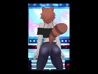 rakkun - gif; animation; thicc; big ass; big butt; 3d sex porno hentai; (by @n4hkz) [owozu]